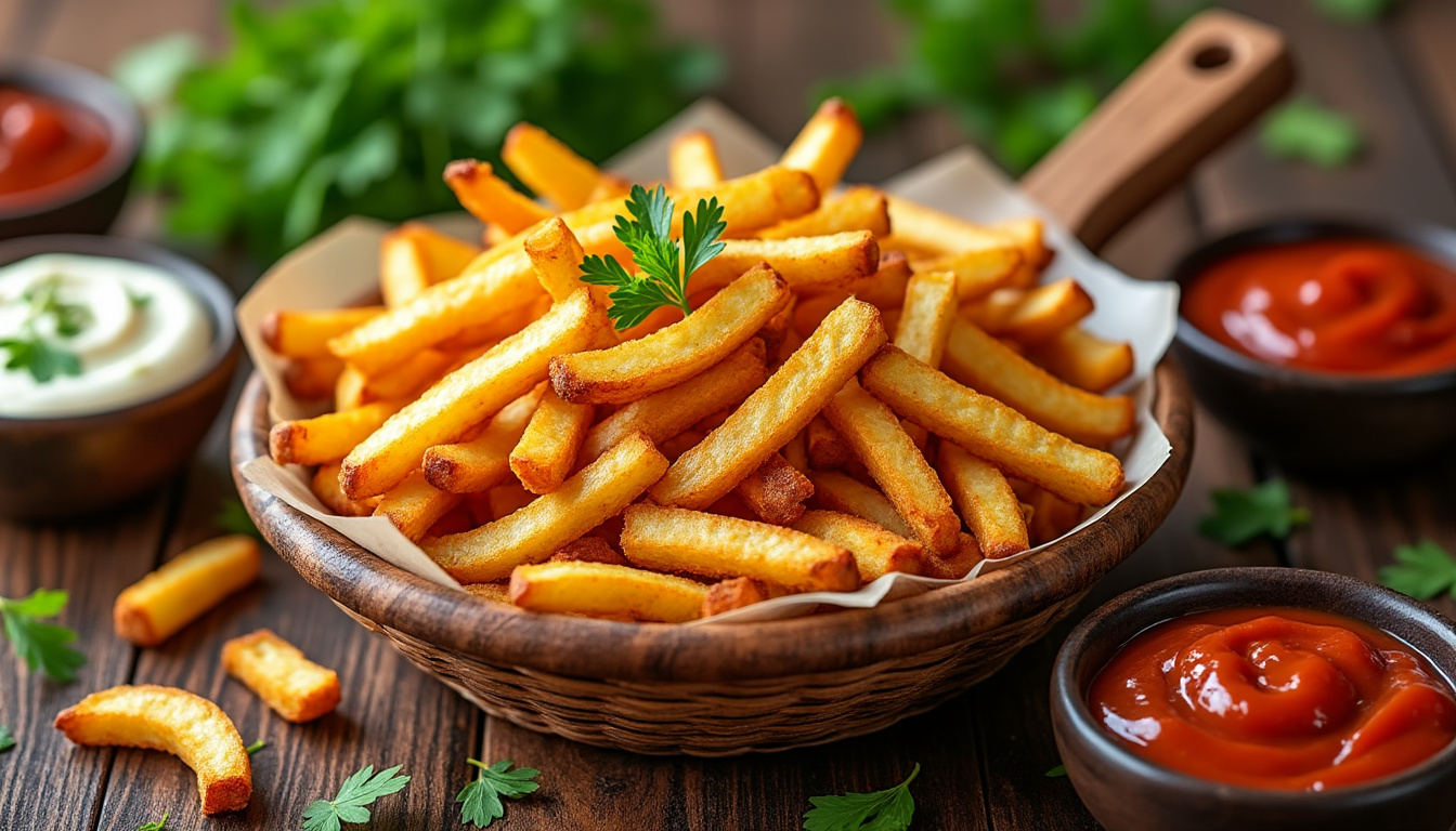découvrez nos meilleures astuces pour préparer des frites croustillantes halal à la maison. que ce soit pour un repas en famille ou une collation, nos conseils vous permettront d'obtenir des frites dorées et savoureuses, sans compromettre vos valeurs alimentaires.