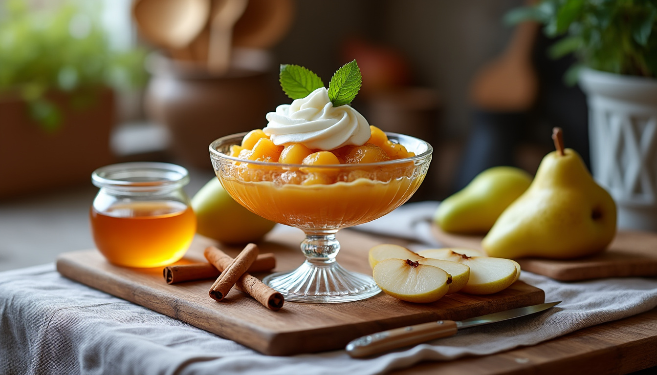découvrez une délicieuse recette de dessert à la compote de poires halal avec nos astuces simples. transformez des poires juteuses en un dessert savoureux, parfait pour toutes vos occasions. facile à réaliser, cette recette ajoutera une touche sucrée et raffinée à votre table.