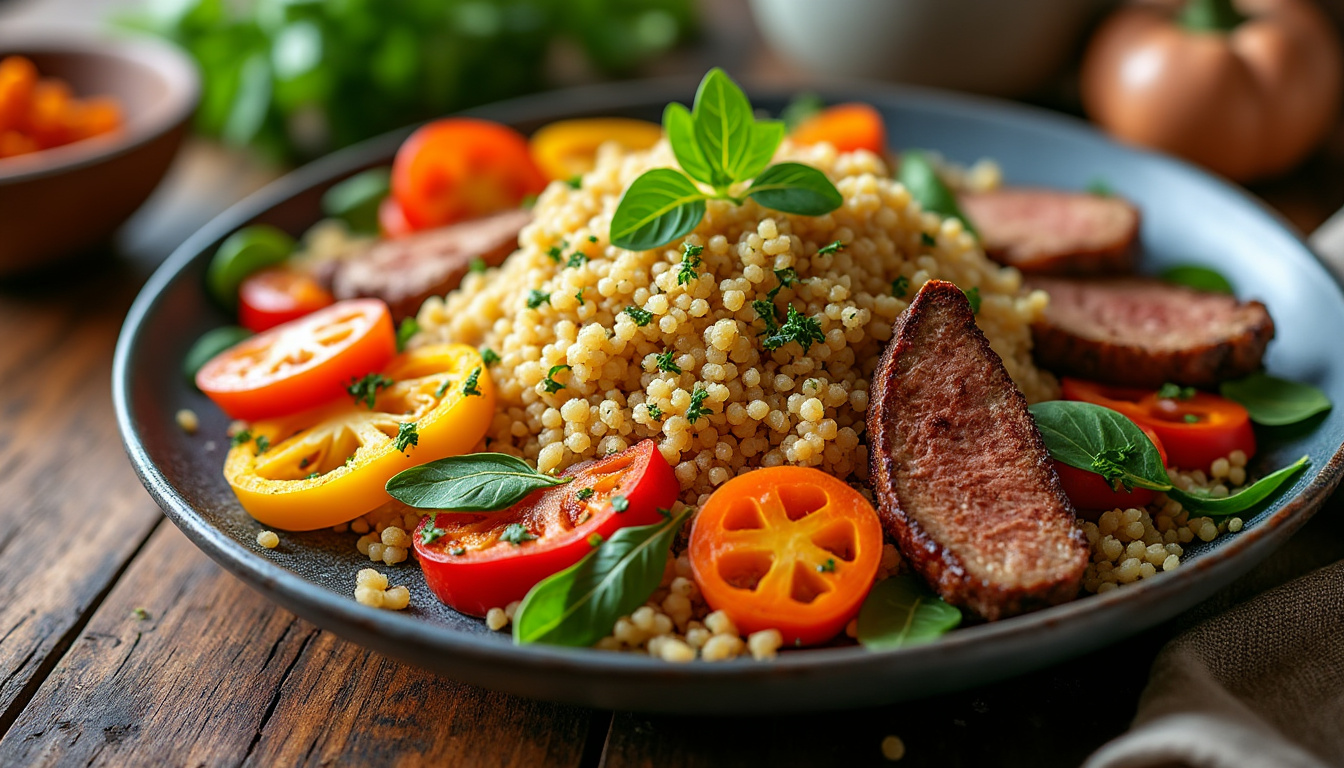 découvrez nos astuces pour préparer un plat complet et savoureux en alliant céréales, légumes frais et viandes certifiées halal. simplifiez vos repas tout en respectant vos valeurs alimentaires.