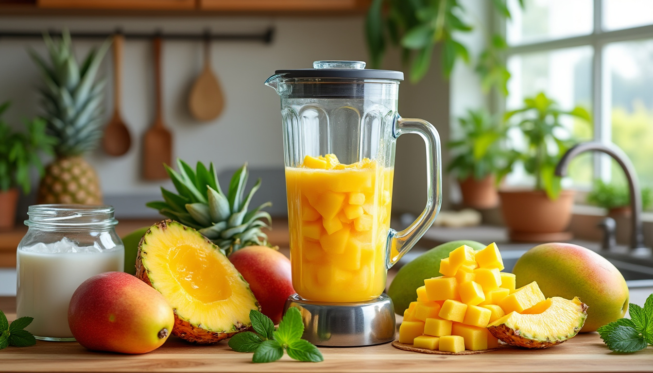 découvrez nos astuces simples et délicieuses pour préparer un smoothie halal à la mangue et à l'ananas. une boisson rafraîchissante, saine et fruitée qui ravira vos papilles tout en respectant vos valeurs. idéal pour un petit déjeuner rapide ou un en-cas revitalisant !