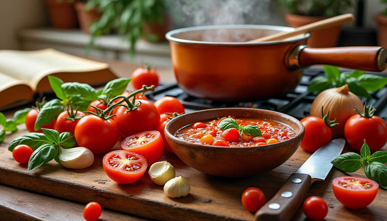 découvrez notre astuce simple et rapide pour préparer une délicieuse sauce tomate maison halal. idéale pour sublimer vos plats, cette recette vous guidera pas à pas dans l'art de concocter une sauce savoureuse, 100% halal et parfaite pour accompagner vos pâtes, pizzas ou plats méditerranéens.