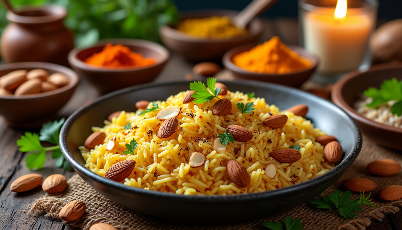 découvrez nos astuces incontournables pour préparer un délicieux riz aux épices et amandes halal. éveillez vos papilles avec des saveurs authentiques et apprenez les secrets d'une recette réussie qui ravira vos convives.