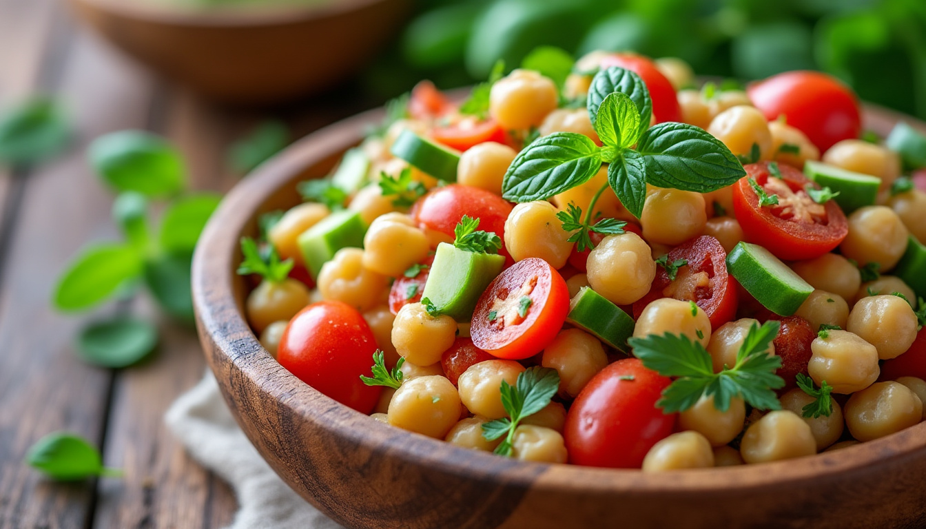 découvrez nos astuces infaillibles pour préparer une délicieuse salade de pois chiches, tomates et oignons halal. idéale pour un repas sain et savoureux, cette recette facile à réaliser ravira vos convives. suivez nos conseils et faites de votre salade un véritable succès lors de vos repas !