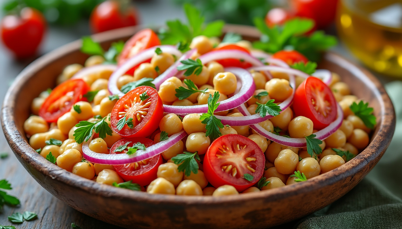 découvrez nos astuces infaillibles pour préparer une délicieuse salade de pois chiches, tomates et oignons selon les principes halal. simple, rapide et pleine de saveurs, cette recette saine ravira vos papilles et illuminera vos repas!