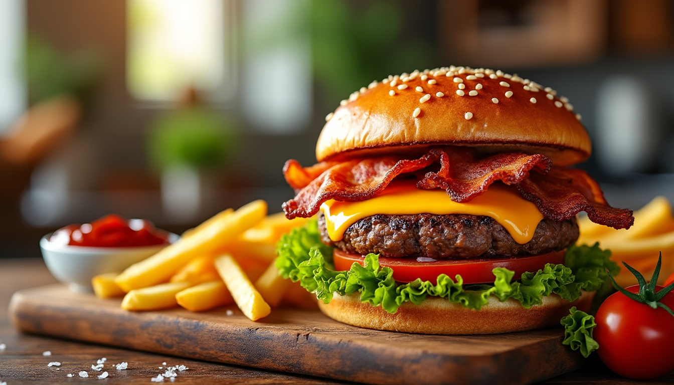 découvrez notre délicieuse recette de burger de bœuf halal, avec des ingrédients frais et savoureux. apprenez à préparer un burger juteux et gourmand qui ravira vos papilles, tout en respectant vos préférences alimentaires.