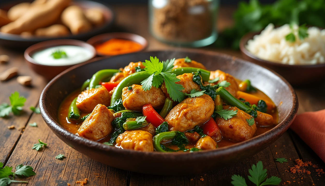découvrez notre délicieuse recette de curry de dinde aux légumes verts halal, parfaite pour un repas savoureux et équilibré. simple à préparer, ce plat combinera des saveurs exotiques et des ingrédients frais. idéal pour les repas en famille ou entre amis !