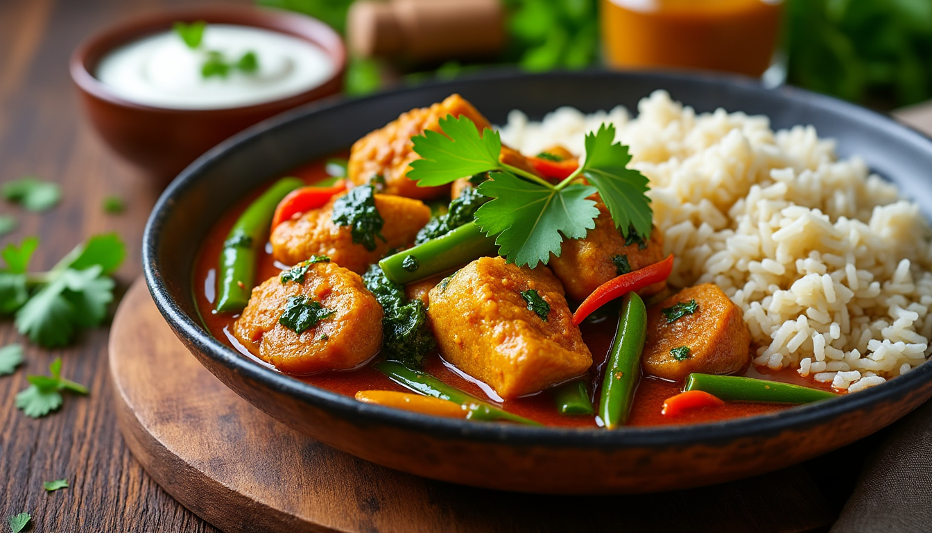découvrez notre délicieuse recette de curry de dinde aux légumes verts halal, un plat savoureux et nutritif. parfait pour un repas en famille, ce curry épicé combine des morceaux de dinde tendre avec des légumes croquants pour une explosion de saveurs. suivez nos étapes simples et préparez un repas réconfortant qui ravira vos papilles !