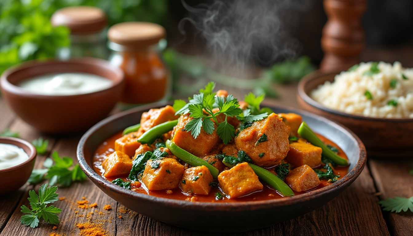 découvrez notre délicieuse recette de curry de dinde aux légumes verts halal, un plat savoureux et réconfortant. parfait pour un dîner en famille, ce curry allie tendre viande de dinde et légumes frais, le tout relevé d'épices exotiques. idéal pour une alimentation variée et saine.