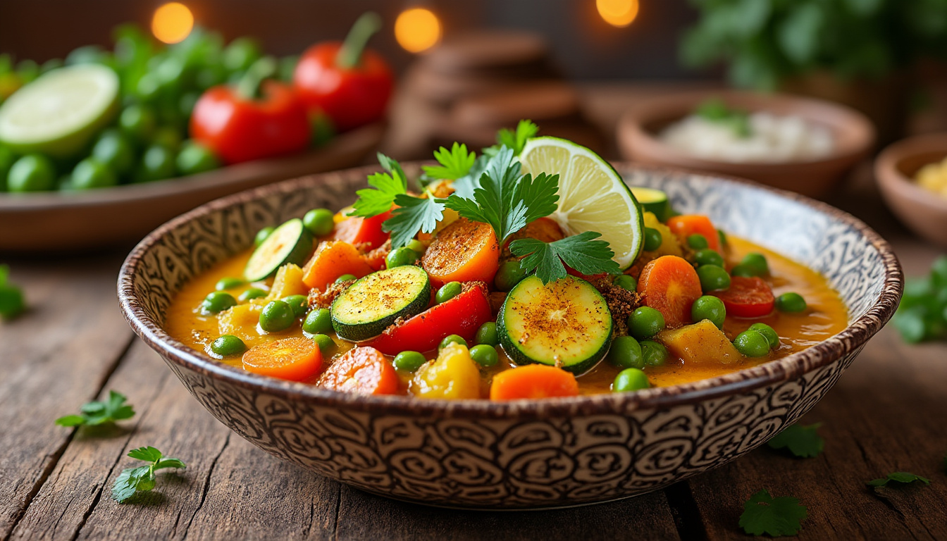découvrez notre délicieuse recette de curry de légumes halal, idéale pour un repas savoureux et réconfortant. facile à préparer, ce plat coloré et plein de saveurs ravira vos papilles tout en respectant vos convictions. parfait pour les végétariens et tous les amateurs de cuisine épicée !