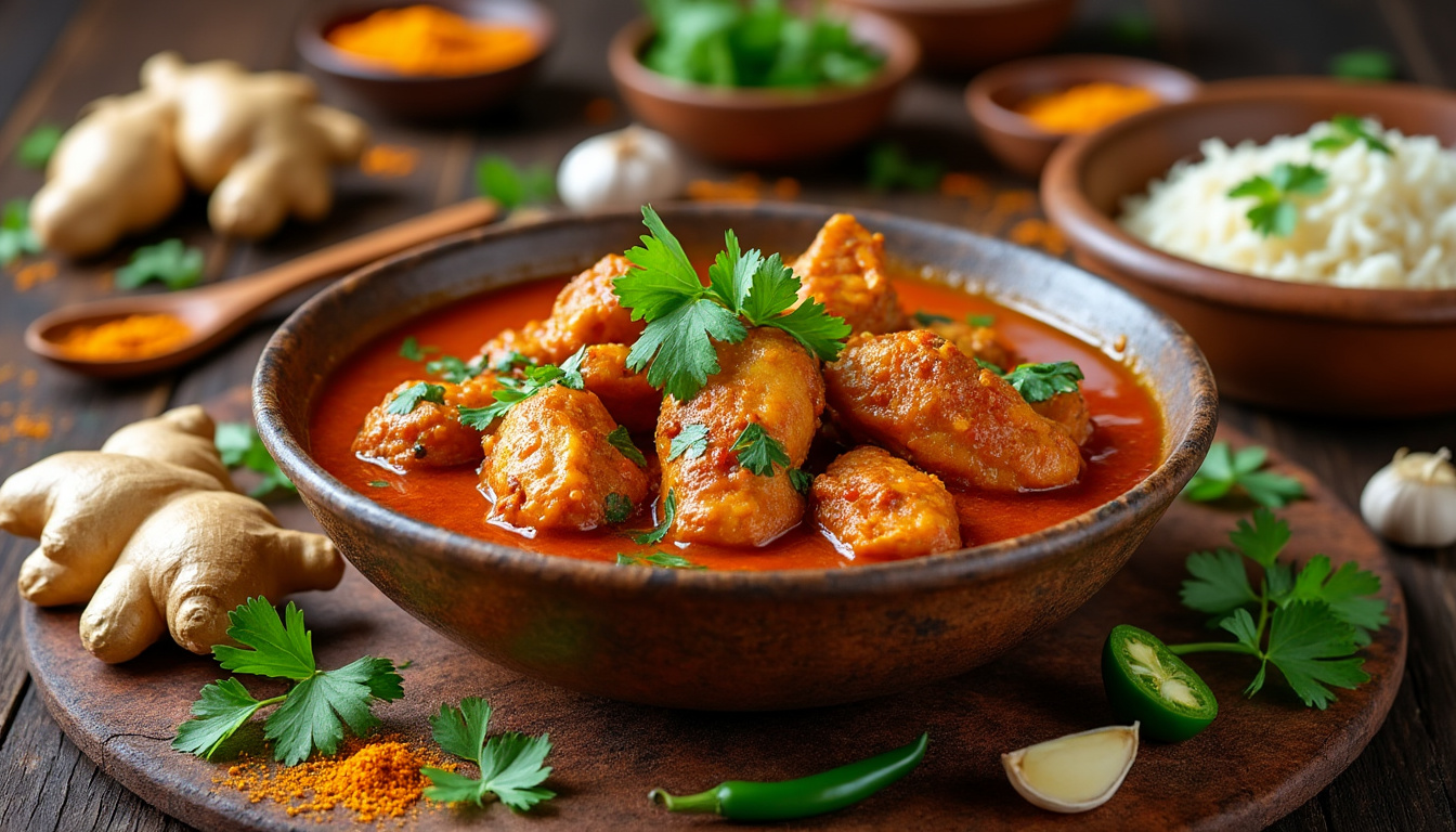 découvrez notre délicieuse recette de curry de poulet halal, pleine de saveurs et d'épices. idéale pour un repas réconfortant, elle ravira les papilles de toute la famille. suivez nos étapes simples pour préparer ce plat savoureux et savourez un moment convivial autour de cette spécialité culinaire.