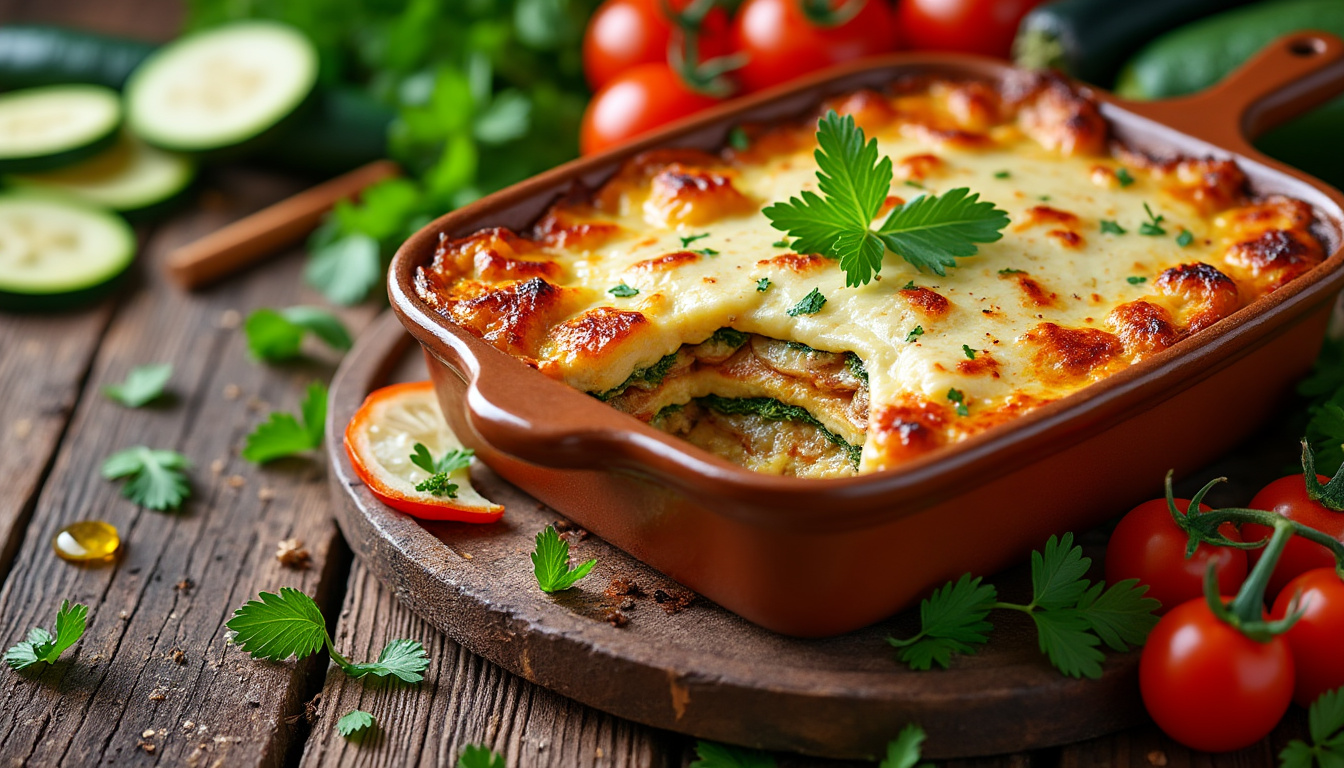 découvrez notre délicieuse recette de moussaka halal aux légumes, un plat savoureux et réconfortant mettant en avant des ingrédients frais et sains. idéale pour un repas en famille ou entre amis, cette version végétarienne revisite le classique grec avec harmonie et respect des traditions culinaires halal.