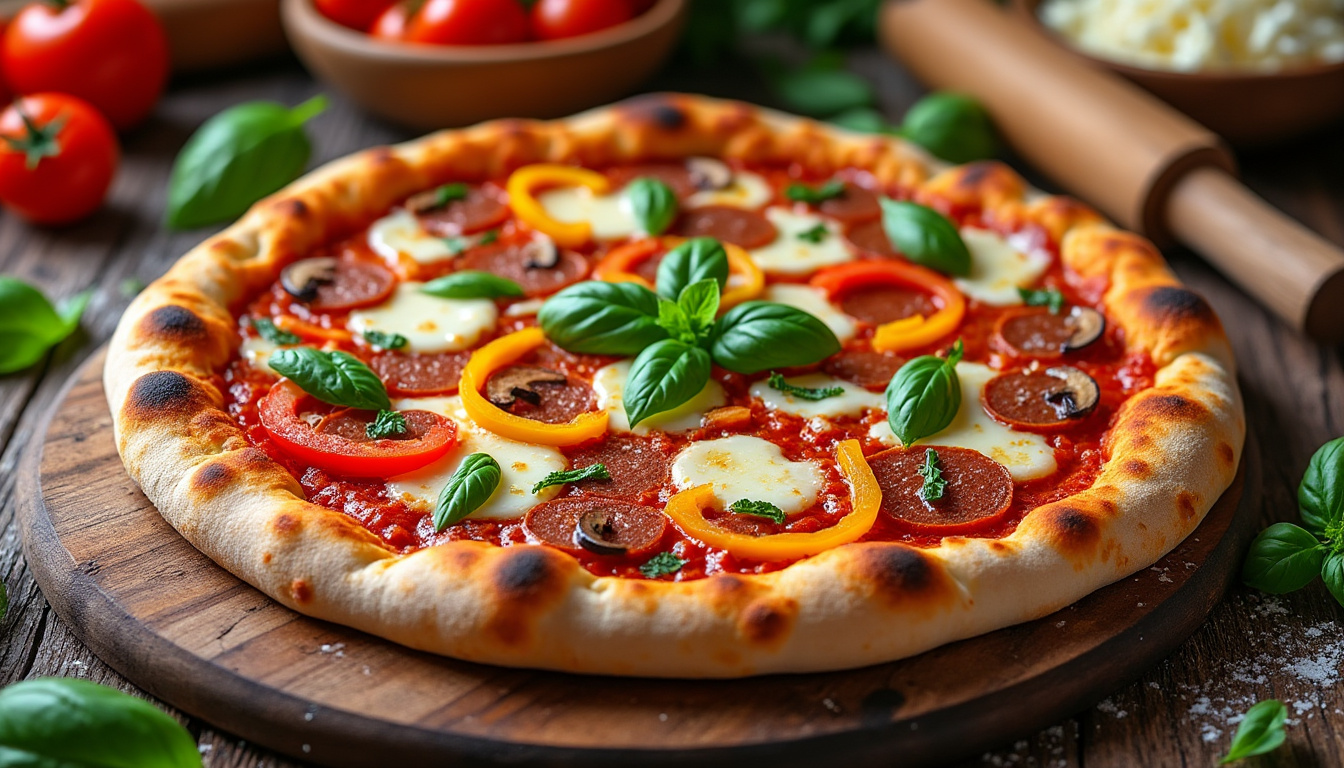 découvrez notre délicieuse recette de pizza maison halal, facile à préparer et parfaite pour toute la famille. avec des ingrédients frais et savoureux, savourez une pizza à la croûte croustillante et garnie de vos condiments préférés. idéale pour un repas convivial ou une soirée entre amis !