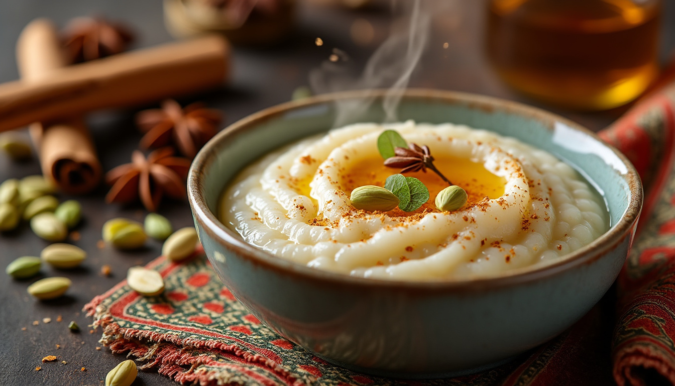 découvrez une délicieuse recette de riz au lait halal à la cardamome, alliant onctuosité et un parfum délicat d'épices. idéale pour un dessert réconfortant, cette recette facile à réaliser ravira vos papilles et celles de vos invités.