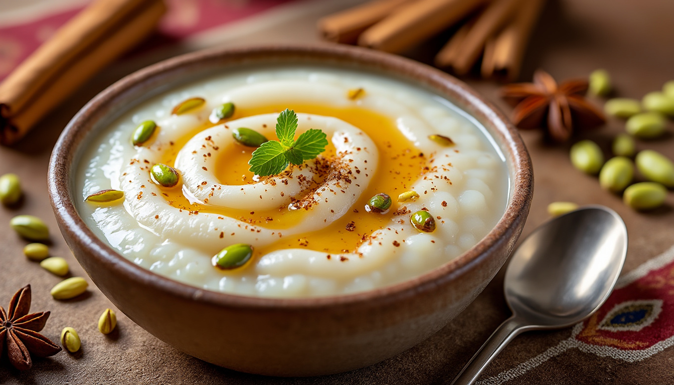 découvrez notre délicieuse recette de riz au lait halal parfumé à la cardamome. un dessert crémeux et savoureux qui allie tradition et exotisme, parfait pour régaler vos convives. simple à préparer, ce plat sucré ravira les palais de toute la famille.