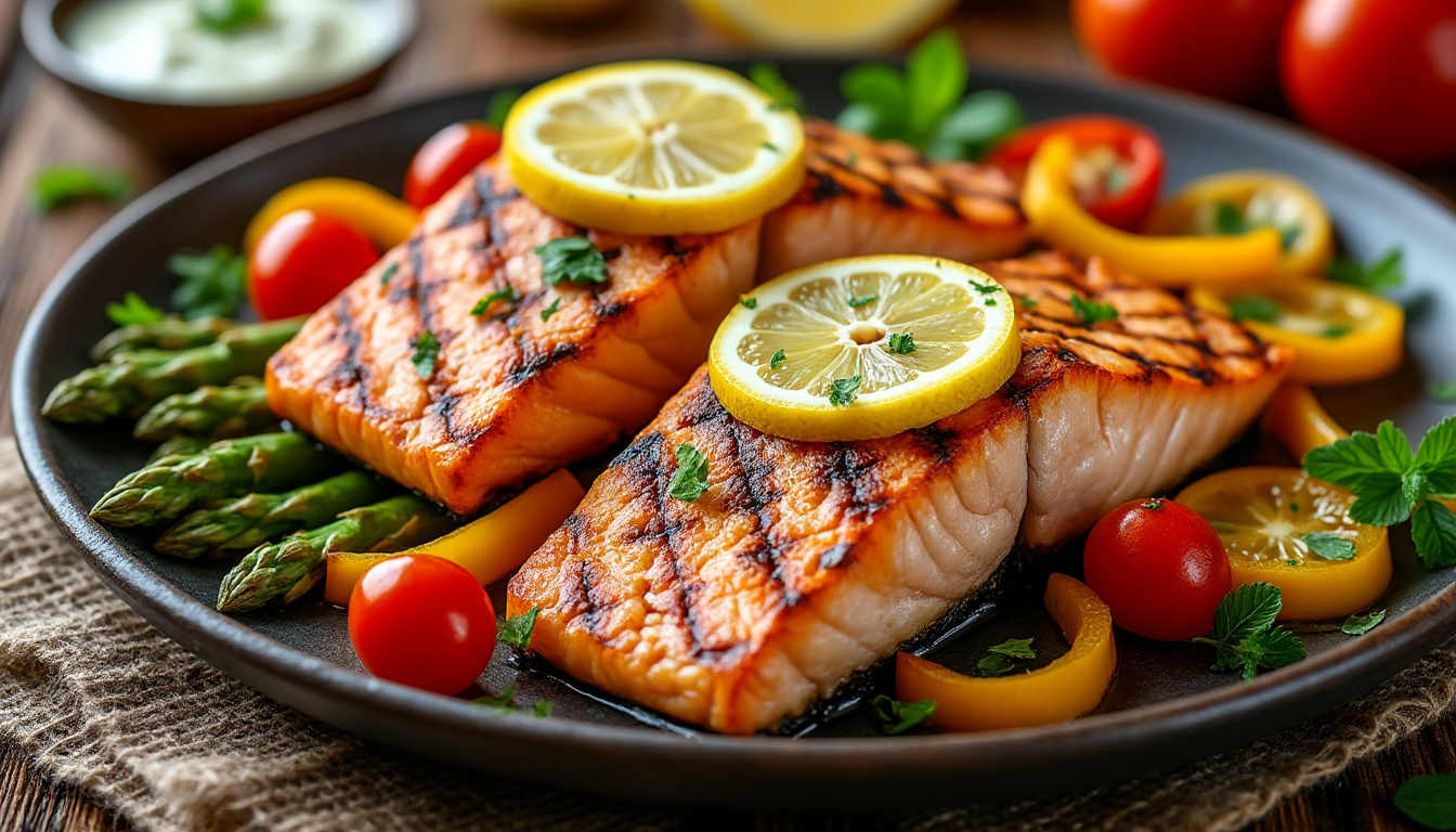 découvrez une délicieuse recette de saumon grillé halal au citron, parfaite pour un repas sain et plein de saveurs. apprenez à mariner le saumon avec du citron frais et des épices pour un plat savoureux qui ravira vos invités.