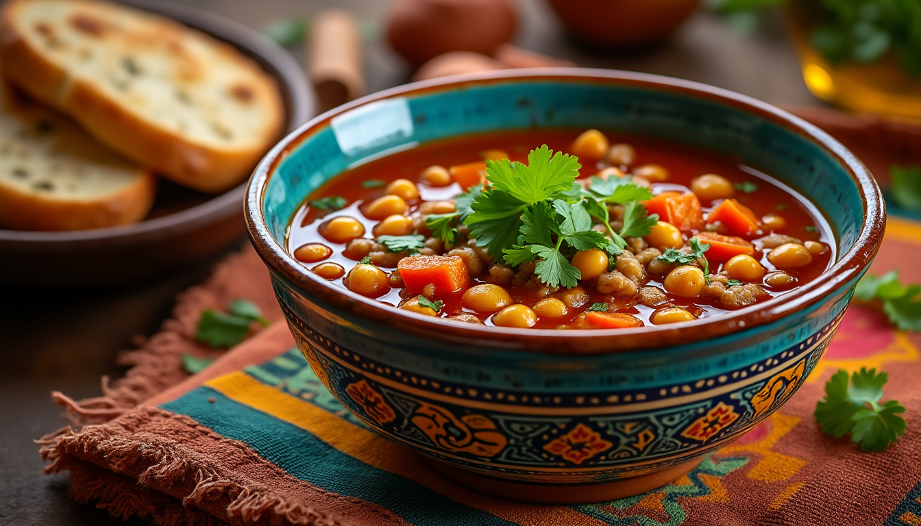découvrez notre délicieuse recette de soupe harira marocaine halal, un plat traditionnel riche en saveurs et parfait pour réchauffer vos soirées. facile à préparer, cette soupe nourrissante allie viande, légumes et épices pour un voyage gustatif inoubliable.