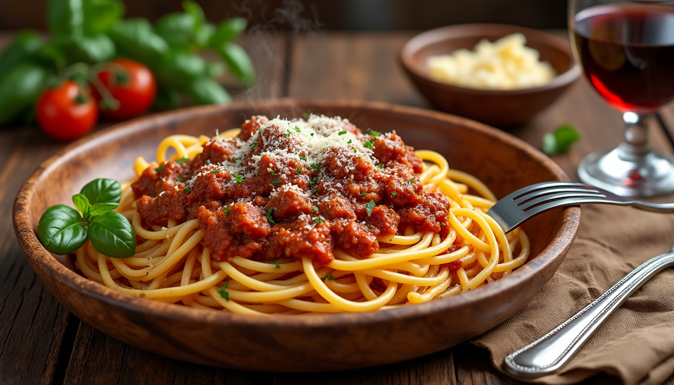 découvrez notre délicieuse recette de spaghetti bolognaise halal, facile à préparer et parfaite pour toute la famille. savourez ce plat réconfortant avec des ingrédients halal et un goût authentique qui ravira vos papilles.