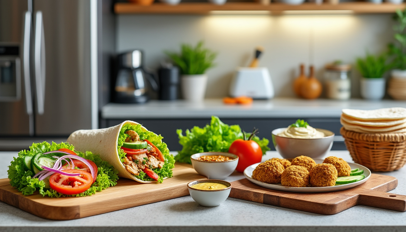 découvrez nos astuces simples et rapides pour préparer des wraps halal savoureux. que ce soit pour un déjeuner sur le pouce ou un dîner convivial, apprenez à composer des wraps délicieux avec des ingrédients frais et halal en un rien de temps !