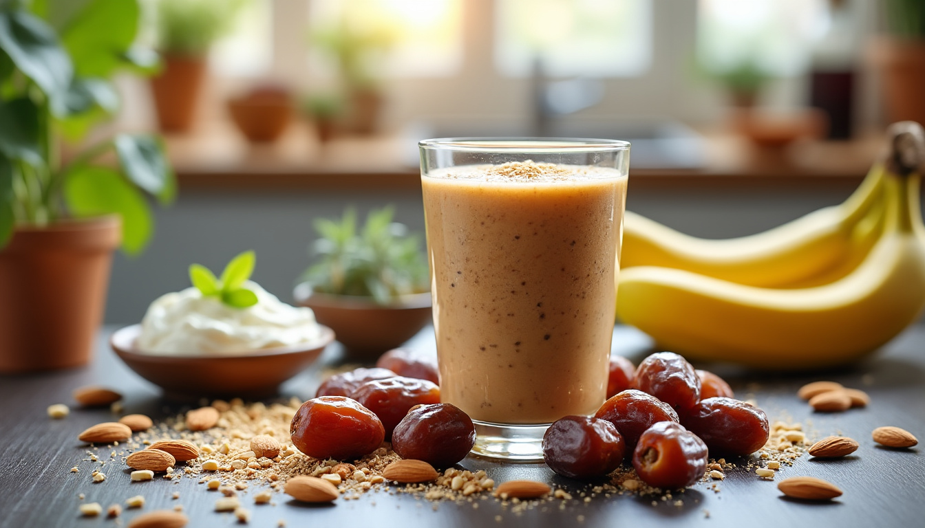 découvrez notre astuce simple et rapide pour préparer un délicieux smoothie aux dattes halal. alliant douceur et saveurs exotiques, cette recette saine ravira vos papilles et conviendra à tous les régimes. parfait pour un petit-déjeuner ou une collation énergisante!