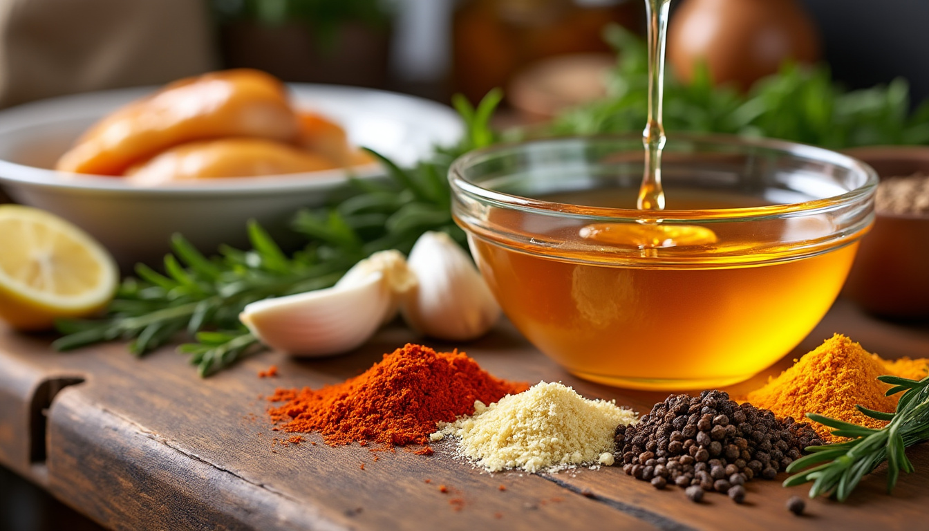 découvrez notre astuce simple et délicieuse pour préparer une marinade au miel halal qui rehaussera vos plats de viande et de légumes. apprenez à équilibrer saveurs sucrées et épicées pour un repas inoubliable.