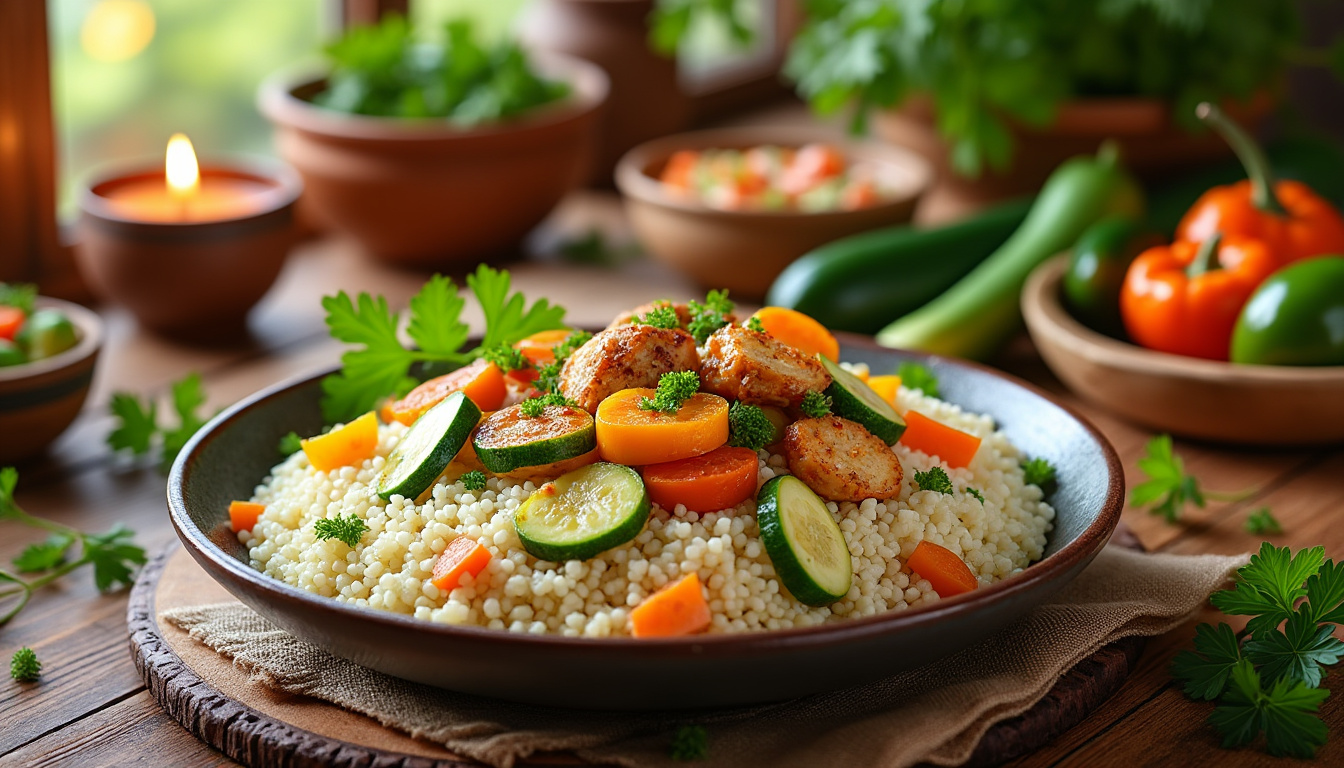 découvrez notre astuce pour préparer un couscous léger et savoureux, tout en respectant les exigences halal. simplifiez votre cuisine avec des ingrédients sains et des conseils pratiques pour un repas convivial et délicieux.