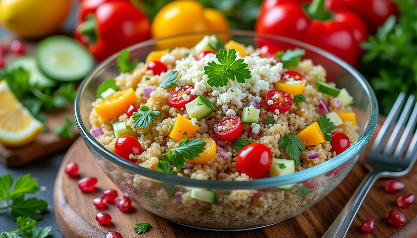 découvrez nos astuces pour préparer une salade de quinoa colorée et halal, alliant saveurs et nutrition. apprenez à combiner les ingrédients frais pour une explosion de couleurs et de goûts tout en respectant vos choix alimentaires. parfait pour un déjeuner sain ou un accompagnement festif!