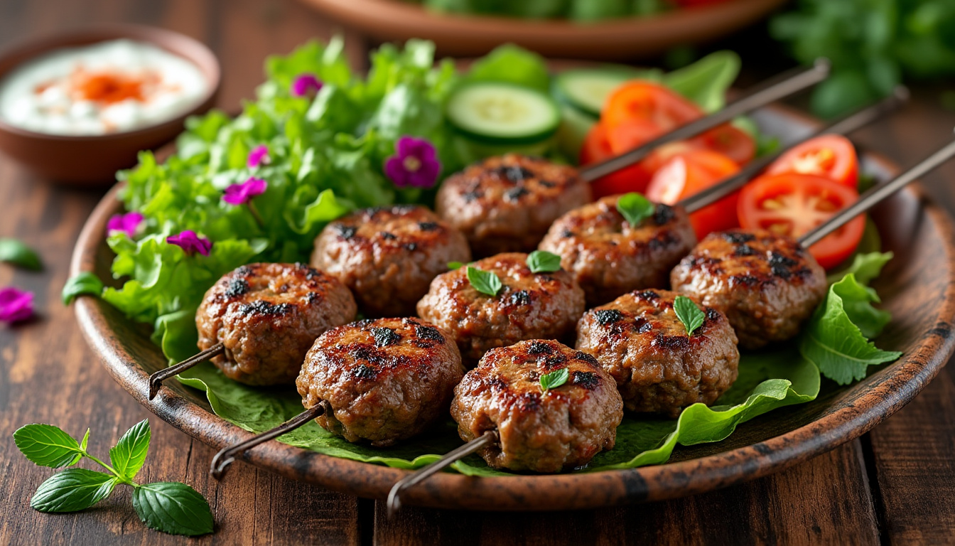 découvrez notre délicieuse recette de brochettes de kefta d'agneau halal, savamment épicées et grillées à la perfection. parfaites pour vos barbecues ou repas en famille, ces brochettes raviront les papilles de vos invités. suivez nos étapes simples pour préparer ce plat savoureux qui allie tradition et gourmandise.