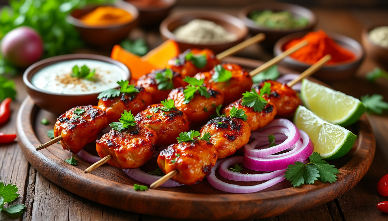 découvrez notre délicieuse recette de brochettes de poulet tandoori halal, parfaite pour vos barbecues ou vos dîners. faciles à préparer et riches en saveurs épicées, ces brochettes raviront vos invités et ajouteront une touche indienne à vos repas. suivez notre guide pas à pas pour un résultat succulent.