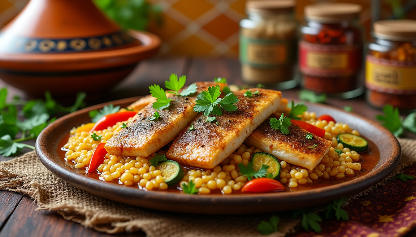 découvrez une délicieuse recette de couscous au poisson halal, alliant saveurs et tradition. facile à préparer, ce plat emblématique promet de régaler vos convives avec des ingrédients frais et savoureux. parfait pour un repas convivial en famille ou entre amis !