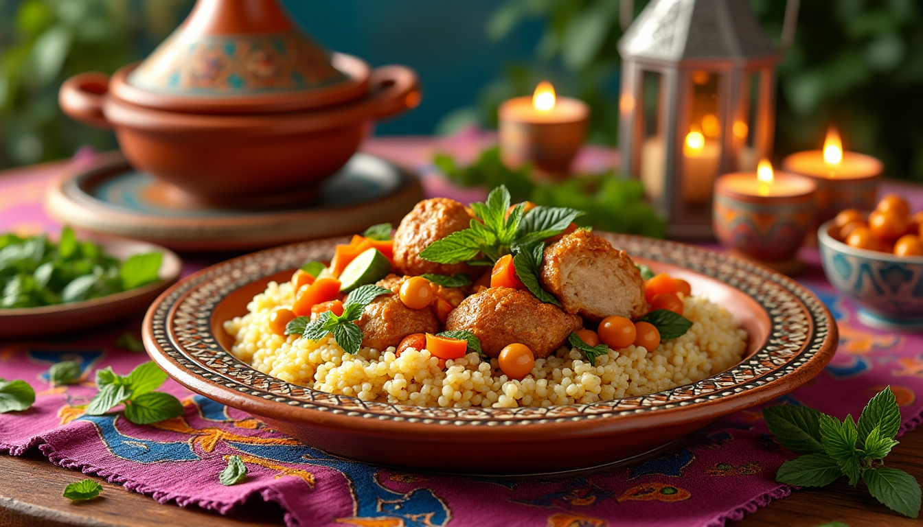 découvrez une délicieuse recette de couscous au poulet halal, parfaite pour un repas convivial en famille ou entre amis. apprenez à préparer ce plat savoureux en alliant des ingrédients frais et des épices aromatiques pour un voyage culinaire inoubliable.