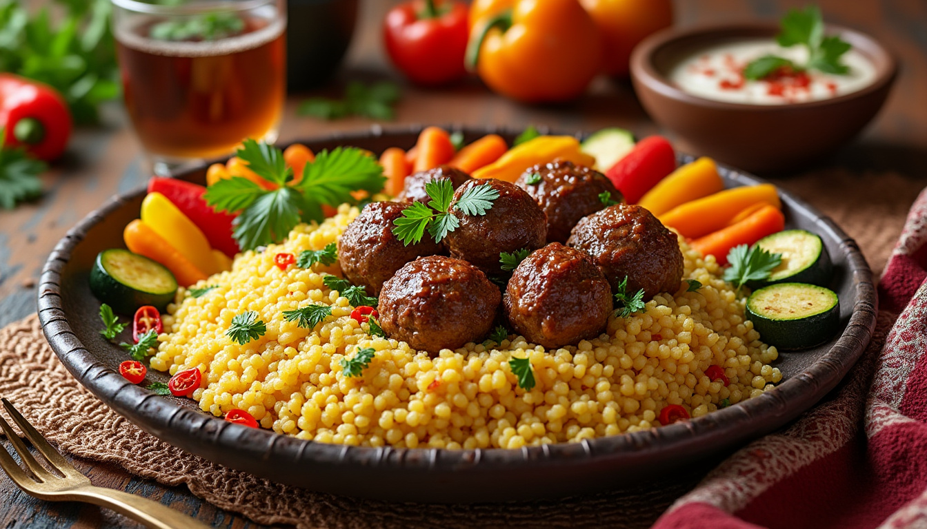 découvrez une délicieuse recette de couscous aux boulettes halal, alliant saveurs authentiques et ingrédients frais. parfaite pour un repas convivial, cette recette facile à réaliser ravira vos invités. suivez notre guide étape par étape et régalez-vous avec ce plat traditionnel plein de goût.
