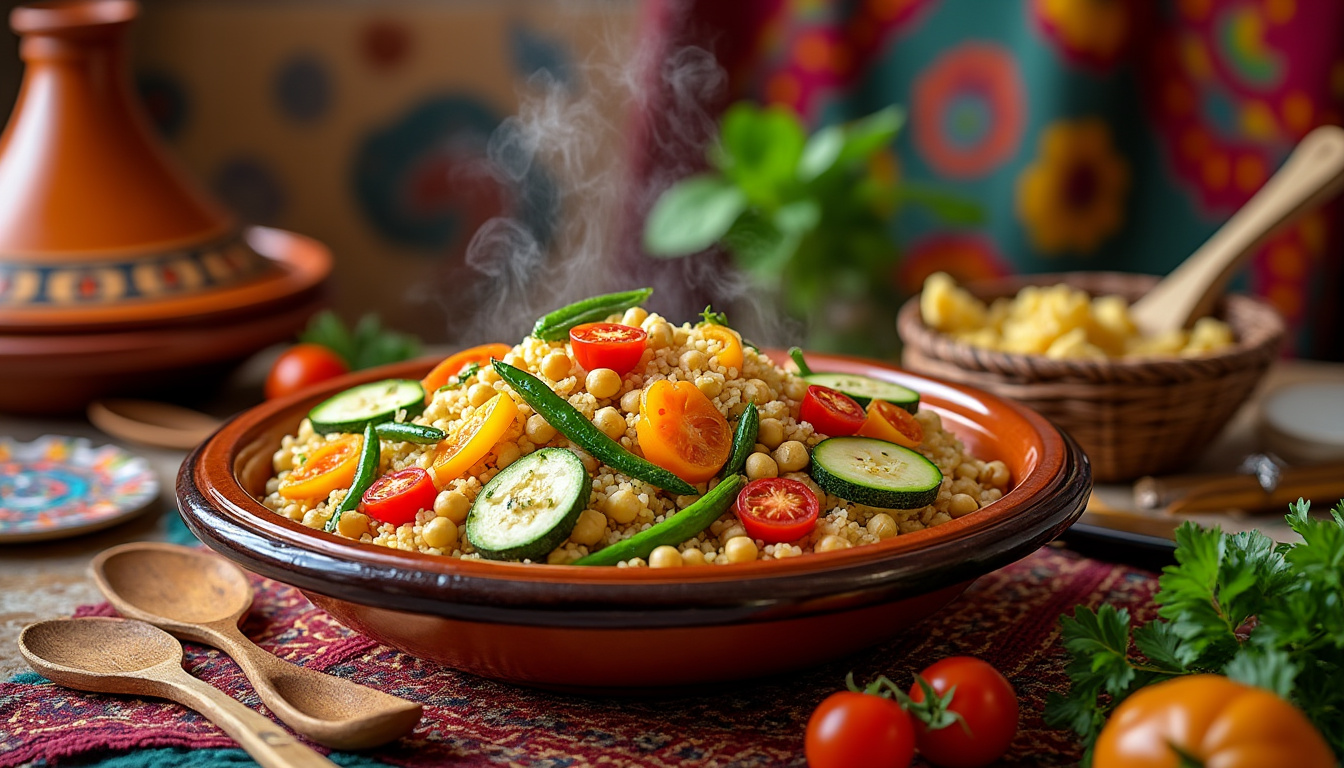 découvrez notre délicieuse recette de couscous aux sept légumes halal, un plat savoureux et frais qui ravira vos papilles. parfait pour un repas convivial en famille ou entre amis, ce couscous est riche en légumes colorés et épices aromatiques. suivez nos étapes simples pour réussir ce classique de la cuisine méditerranéenne.