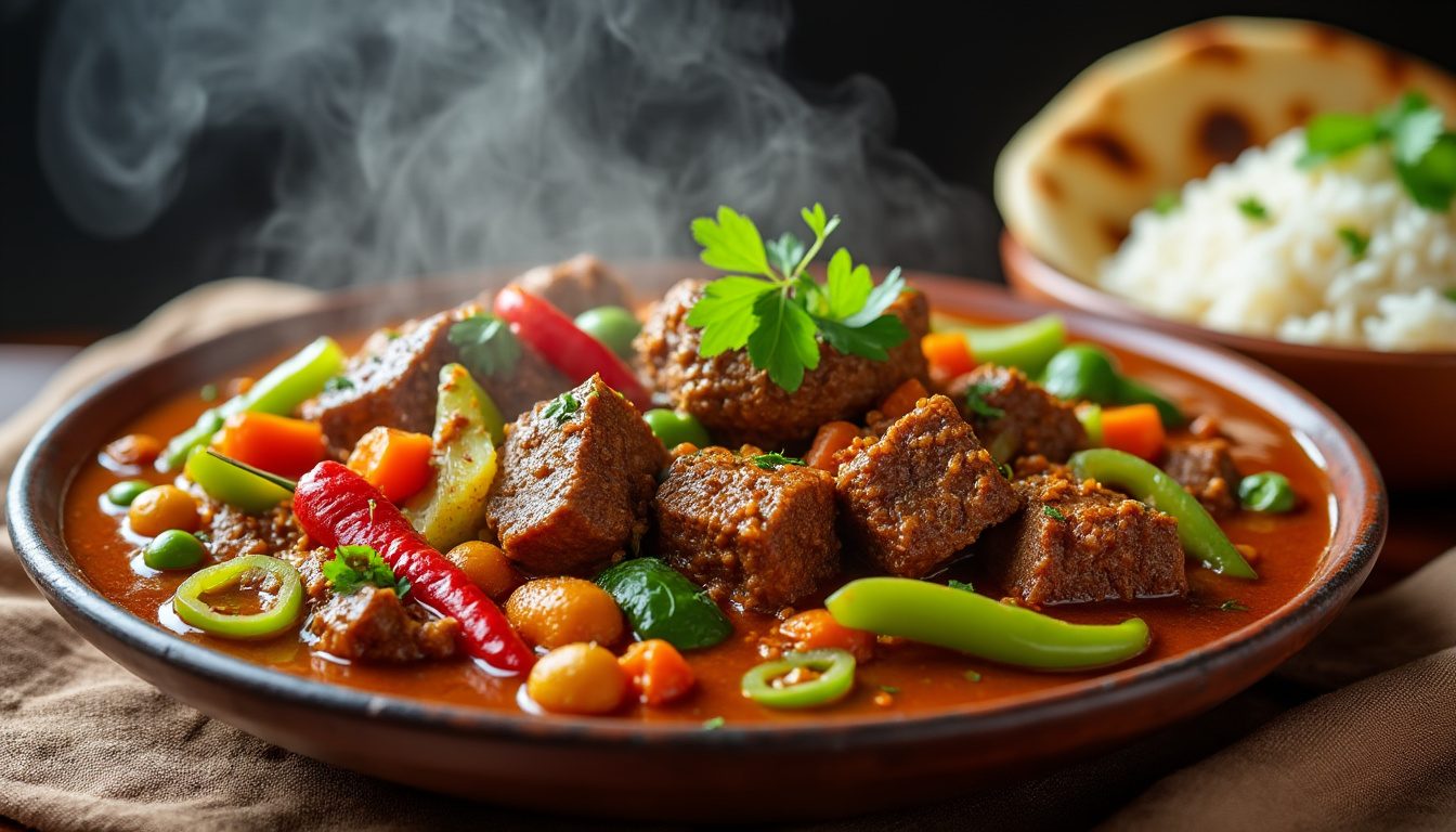 découvrez notre délicieuse recette de curry de bœuf aux légumes halal. savourez un plat riche en saveurs, facile à préparer, parfait pour un repas en famille ou entre amis. idéal pour une cuisine savoureuse et respectueuse des traditions.