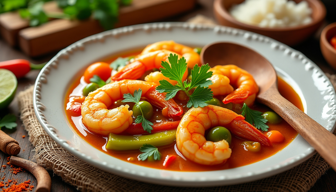 découvrez notre délicieuse recette de curry de crevettes aux légumes halal, un plat savoureux et épicé qui ravira vos papilles. facile à préparer, cette recette combine des crevettes juteuses et des légumes frais dans une sauce parfumée. idéale pour un dîner en famille ou entre amis, elle allie nutrition et plaisir.