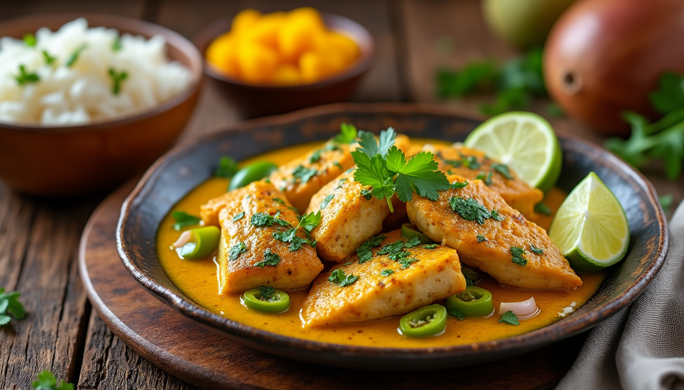 découvrez une délicieuse recette de curry de poisson halal, alliant saveurs épicées et ingrédients frais. ce plat savoureux, facile à préparer, ravira vos papilles et celles de vos invités. idéal pour un repas en famille ou entre amis, laissez-vous séduire par cette spécialité parfumée et réconfortante.