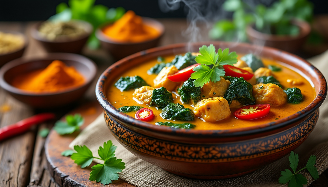 découvrez notre délicieuse recette de curry de poulet aux épinards halal, alliant saveurs exotiques et ingrédients sains. un plat savoureux et réconfortant, parfait pour vos repas en famille ou entre amis.