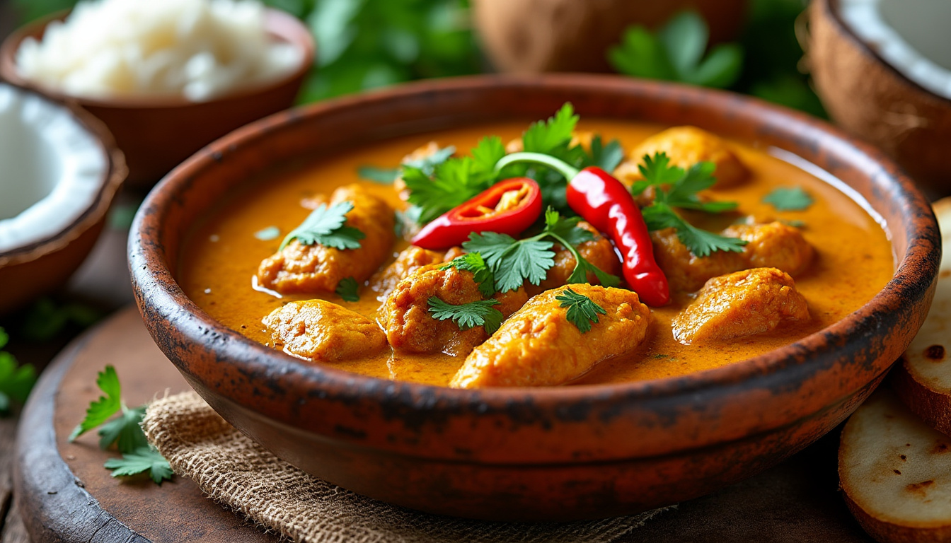 découvrez notre délicieuse recette de curry de poulet et noix de coco halal. un plat savoureux et réconfortant, parfait pour régaler toute la famille avec des saveurs exotiques et authentiques. suivez nos étapes simples pour préparer ce mets irrésistible.
