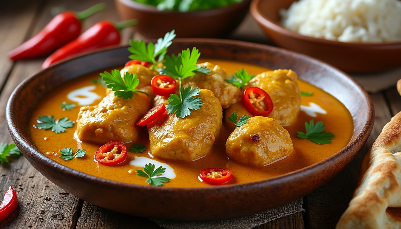 découvrez notre délicieuse recette de curry de poulet et noix de coco halal, alliant des saveurs exotiques et des ingrédients frais. idéale pour un repas savoureux, cette recette facile à réaliser ravira vos invités et apportera une touche d'originalité à votre table.