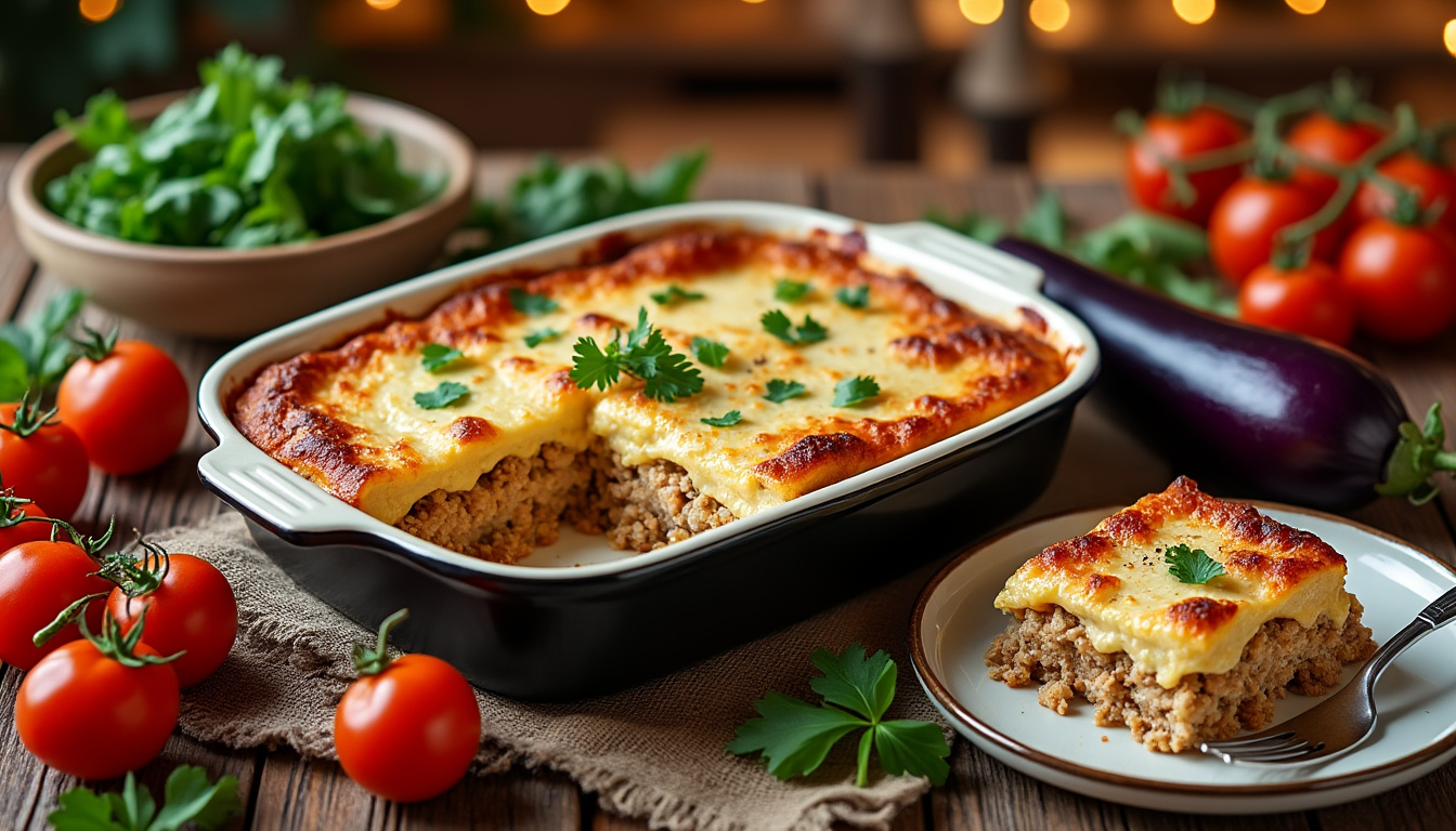 découvrez notre délicieuse recette de moussaka halal au poulet, un plat savoureux alliant tendreté du poulet, aubergines grillées et épices méditerranéennes. parfaite pour un repas en famille, cette recette facile à réaliser ravira vos papilles !
