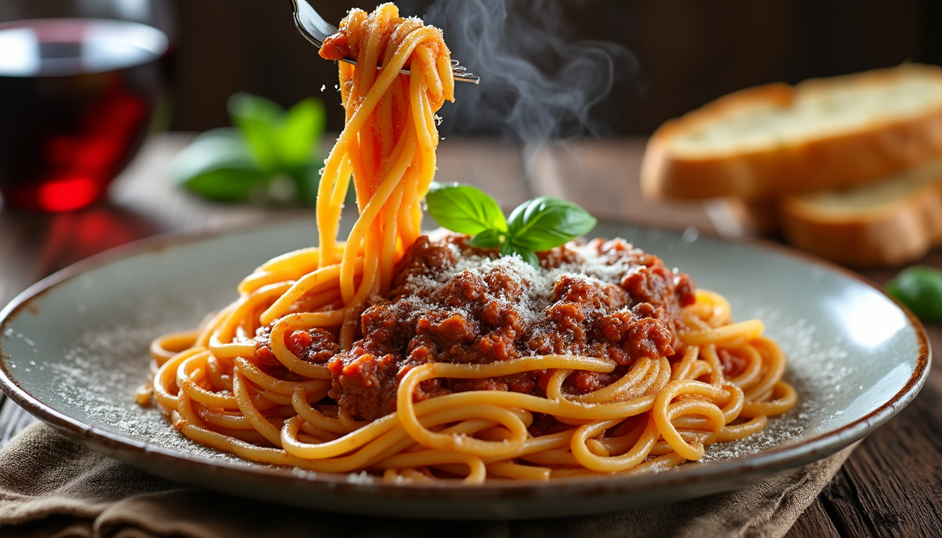 découvrez notre délicieuse recette de pâtes à la bolognaise halal, facile à réaliser et parfaite pour un repas en famille. savourez la richesse des saveurs italiennes tout en respectant vos exigences alimentaires.
