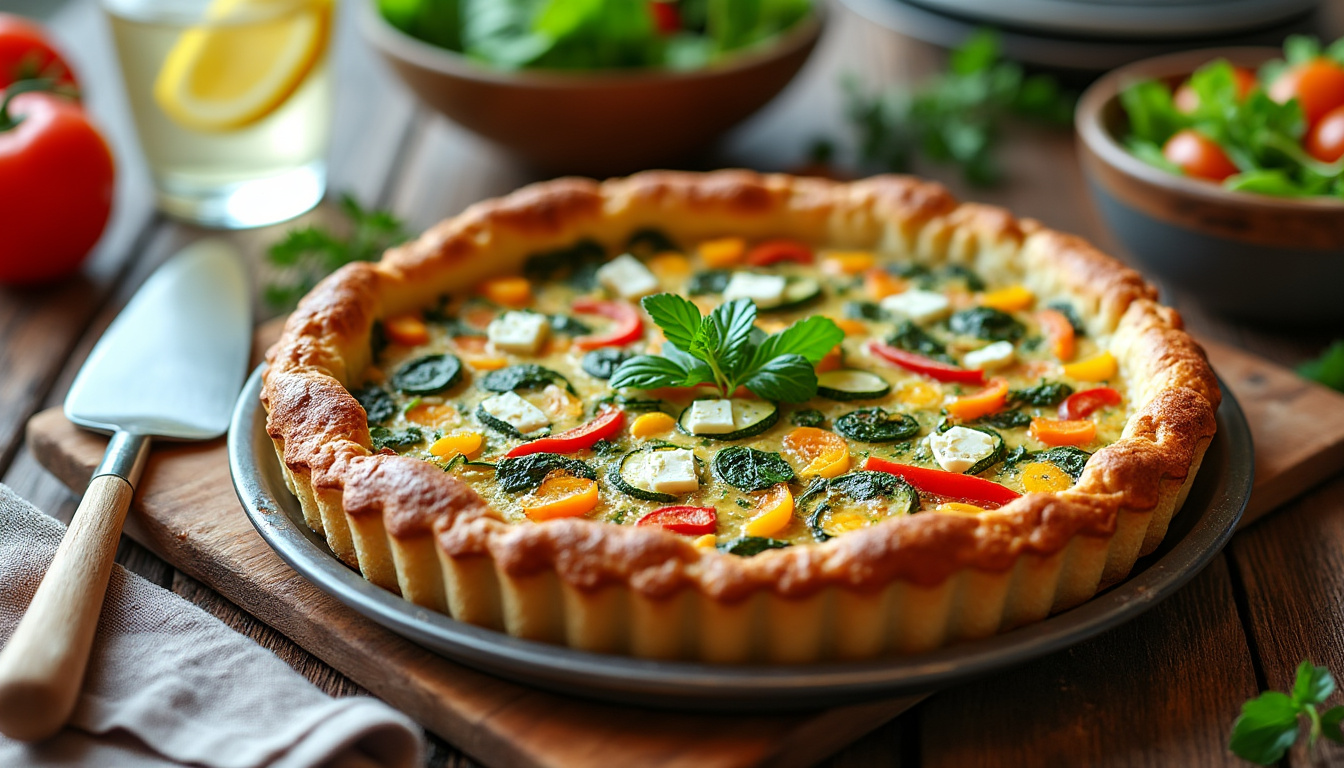découvrez notre délicieuse recette de quiche végétarienne halal aux légumes, parfaite pour un repas sain et savoureux. facile à préparer, cette tarte gourmande allie des légumes frais et des épices pour un résultat plein de saveurs. idéale pour les repas en famille ou entre amis, elle ravira tous les palais !
