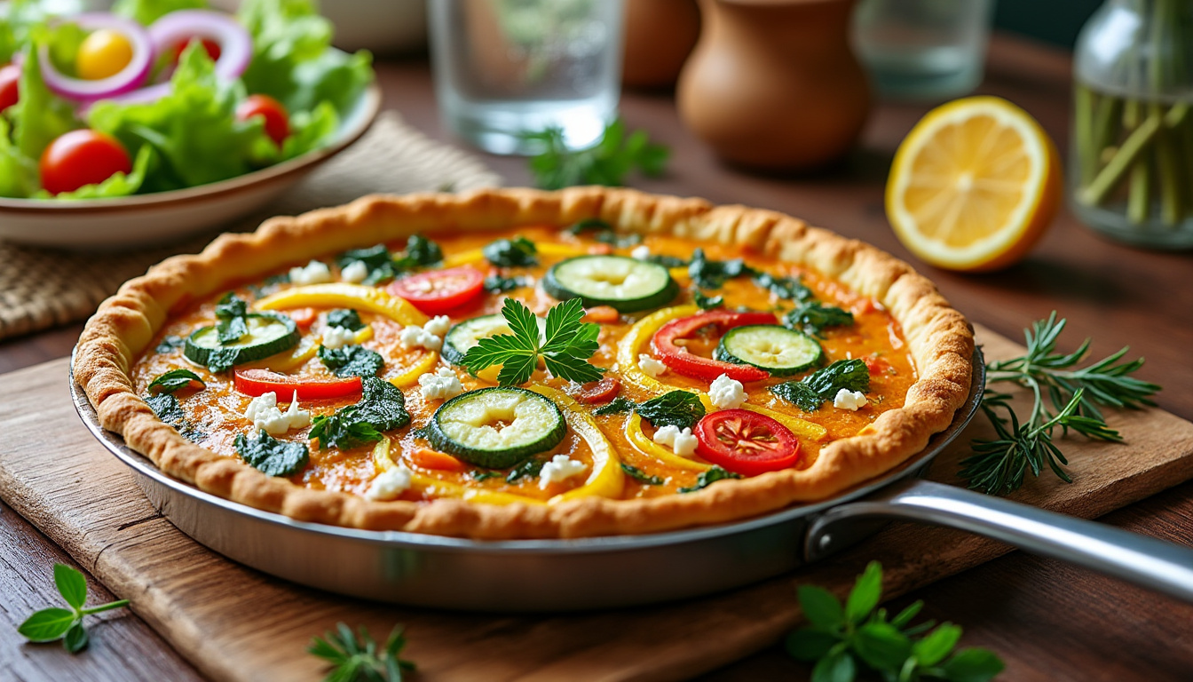découvrez une délicieuse recette de quiche végétarienne halal aux légumes, parfaite pour un repas équilibré et savoureux. facile à réaliser, cette quiche met en avant des légumes frais et colorés, idéale pour les repas en famille ou entre amis. régalez-vous avec cette option sans viande qui respecte vos convictions alimentaires.