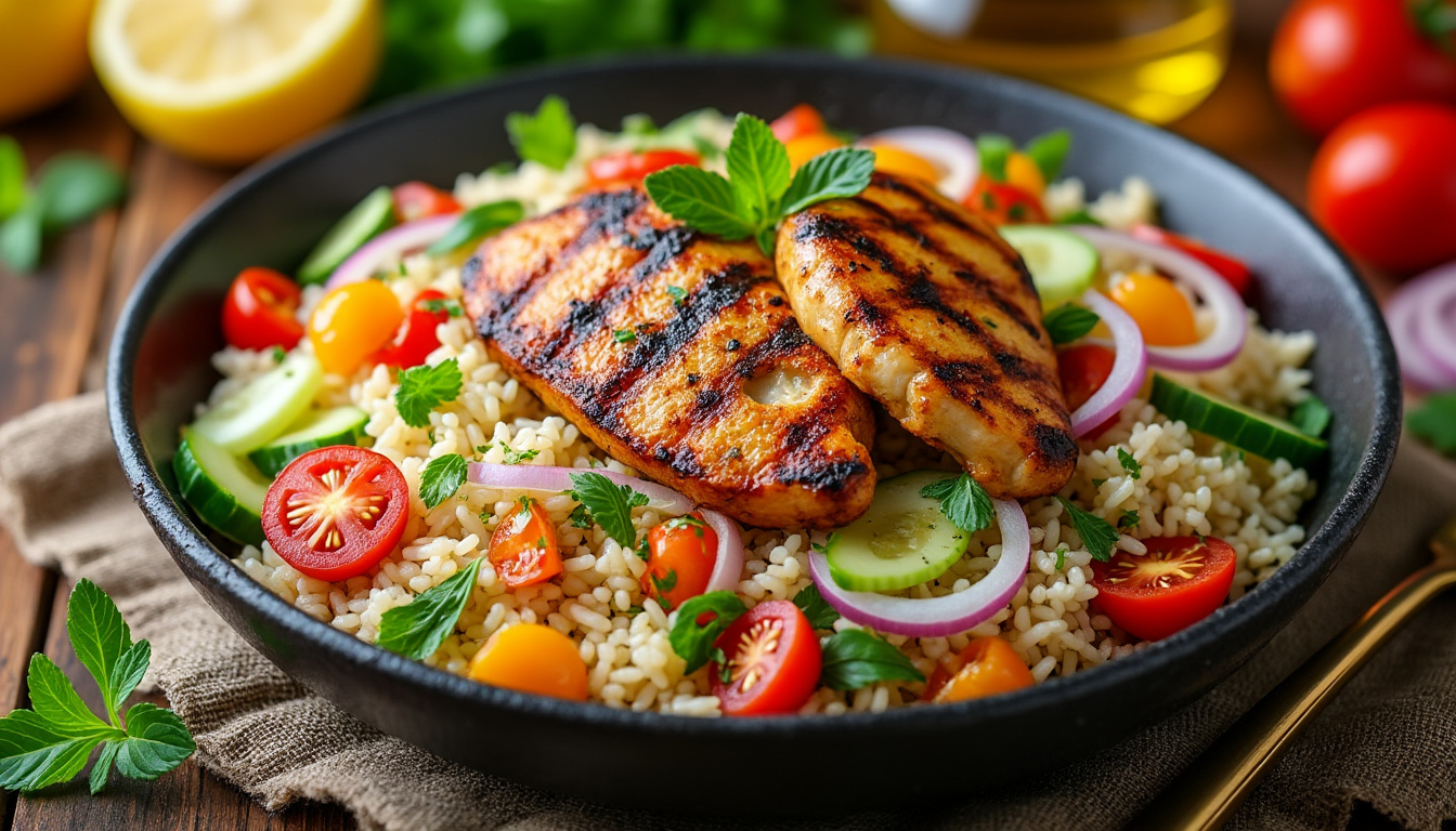 découvrez notre délicieuse recette de salade de riz halal, parfaite pour un repas frais et savoureux. facile à préparer, cette salade allie des ingrédients sains et colorés pour régaler vos convives. idéale pour un pique-nique ou une entrée estivale, elle saura séduire tous les palais!