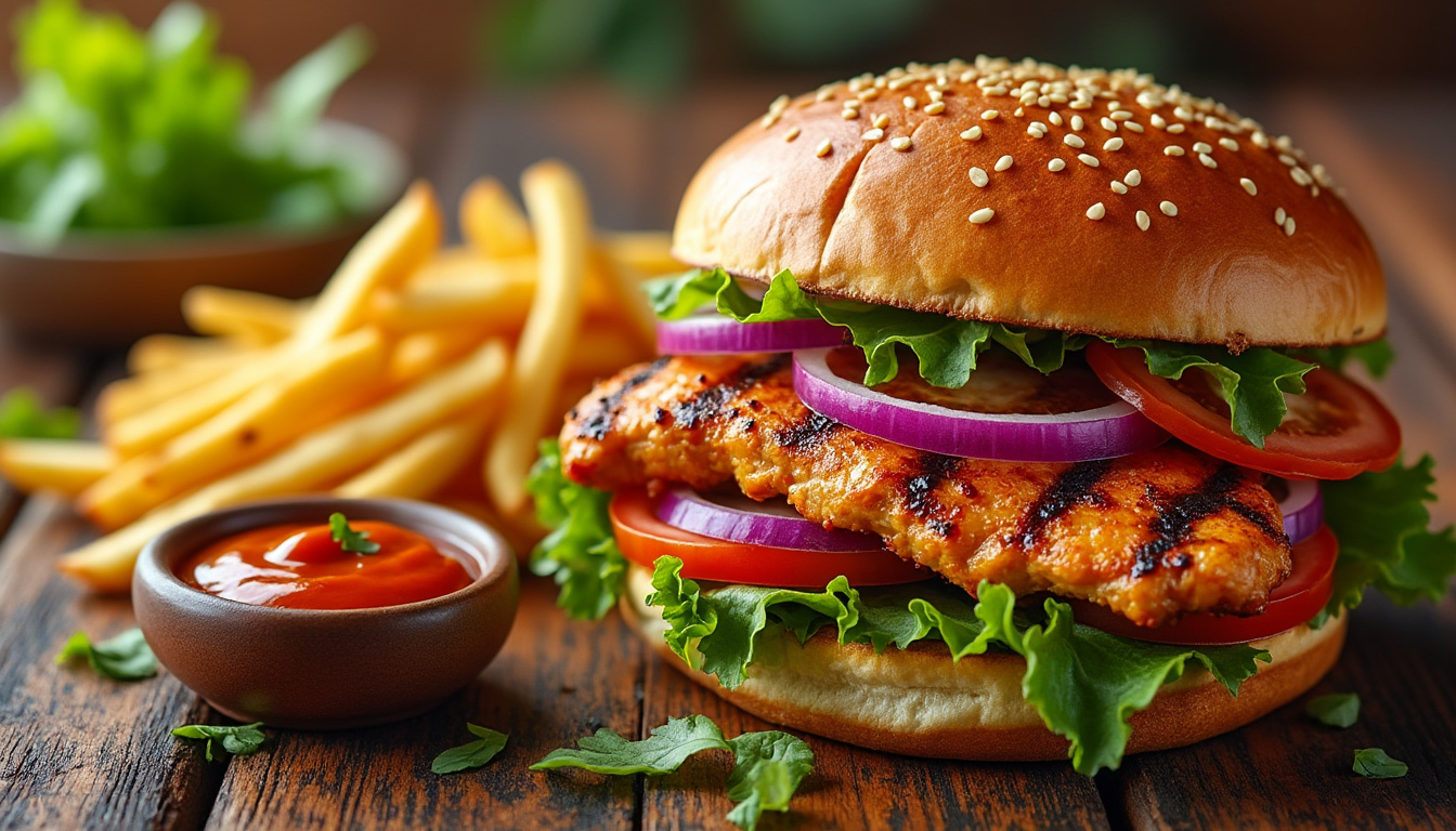 découvrez la recette délicieuse et facile d'un sandwich de poulet halal épicé. préparez ce plat savoureux qui ravira vos papilles avec des ingrédients frais et des épices envoûtantes. idéal pour un déjeuner rapide ou un dîner convivial !