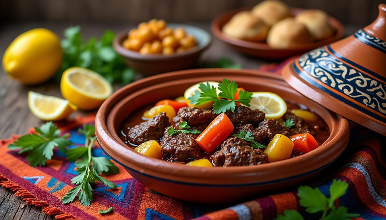 découvrez notre délicieuse recette de tajine de bœuf halal aux légumes d’hiver, un plat réconfortant alliant tendreté de la viande et saveurs authentiques. parfait pour réchauffer vos soirées d’hiver, ce tajine est facile à préparer et ravira votre famille et vos amis.
