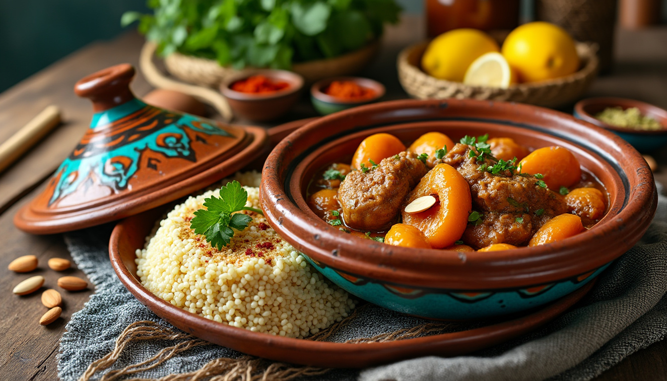 découvrez notre délicieuse recette de tajine de dinde aux abricots et amandes, un plat halal savoureux et réconfortant. offrez à vos invités une expérience culinaire unique, alliant douceurs des fruits et tendreté de la viande. parfait pour toutes les occasions !
