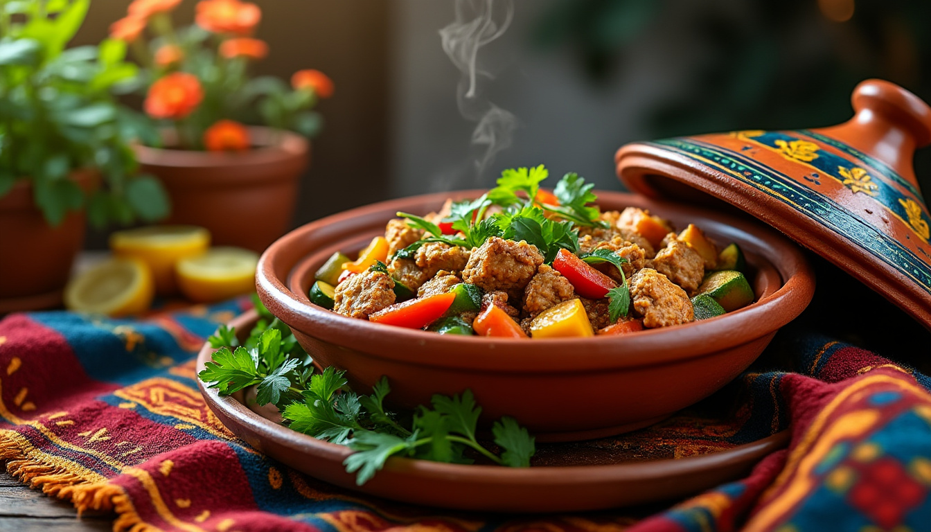 découvrez une délicieuse recette de tajine de dinde halal, parfumée aux épices savoureuses. préparez ce plat traditionnel aux saveurs exquises pour émerveiller vos convives et réchauffer vos repas en famille.