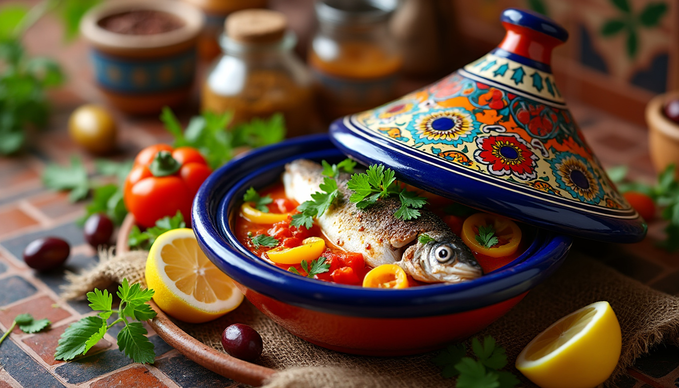 découvrez cette délicieuse recette de tajine de poisson à la tomate, un plat halal savoureux qui allie les saveurs méditerranéennes et l'authenticité des traditions culinaires. facile à préparer, ce tajine saura ravir vos convives avec ses ingrédients frais et son goût exceptionnel.