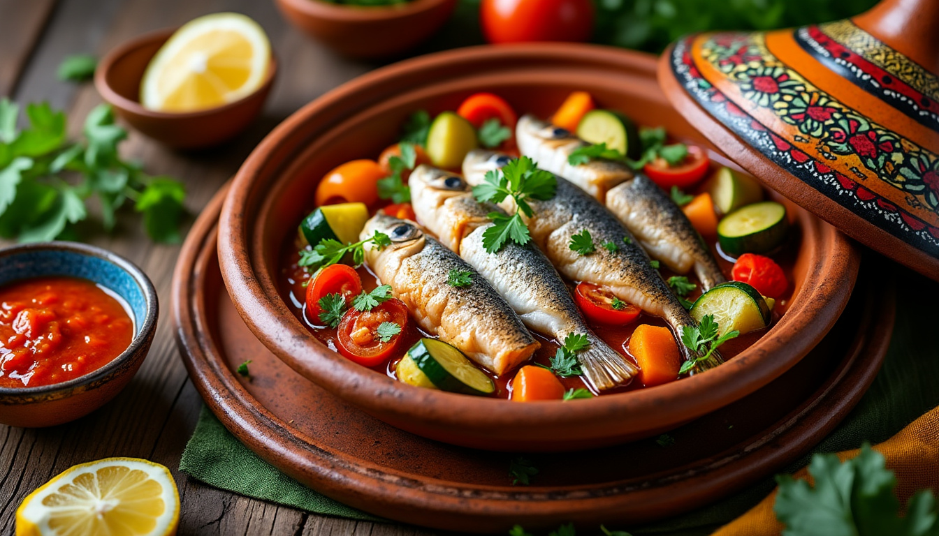 découvrez notre délicieuse recette de tajine de poisson aux légumes halal, un plat savoureux et coloré qui ravira vos papilles. facile à préparer, ce tajine allie fraîcheur du poisson et bienfaits des légumes, parfait pour un repas convivial en famille ou entre amis.