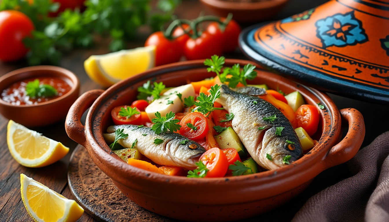 découvrez notre délicieuse recette de tajine de poisson aux légumes halal, un plat savoureux et réussi qui ravira vos papilles. parfait pour un repas convivial, ingrédients frais et cuisson lente garantissent une explosion de saveurs typiques de la cuisine marocaine.